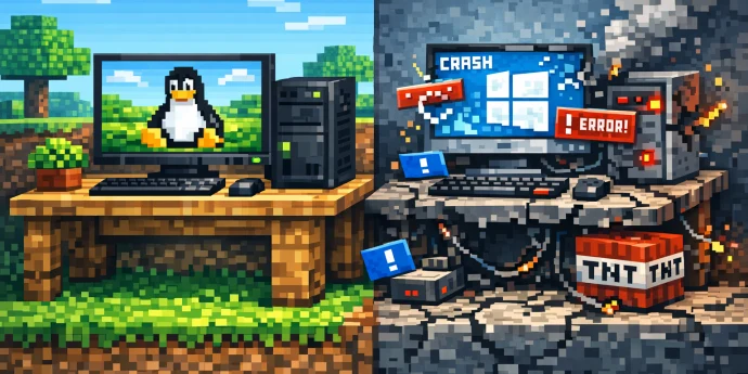 Linux лучше Windows для Майнкрафт больше FPS, плавная игра и никакого перегрева Linux лучше Windows для Майнкрафт больше FPS, плавная игра и никакого перегрева